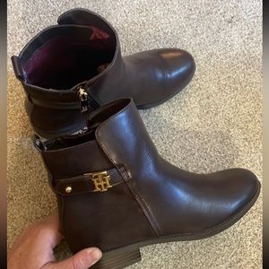 Tommy Hilfiger Brown Leather Ankle Boots